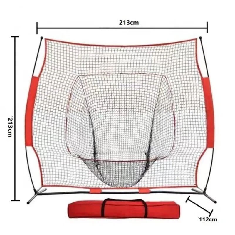 Baseball Training Net, Batting Practice Net with Strike Zone and Hitting Tee for Pitching Training