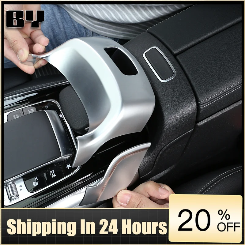 UOSO    For Mercedes Benz B GLB GLA Class W247 X247 2020-2023 ABS Car Center Console Armrest Box Switch Cover Trim Access