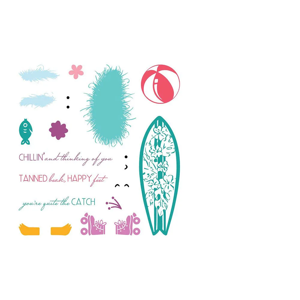 Sweet Escape Rabbit Deer Fox - Sellos y troqueles de fotopolímero transparentes para manualidades, álbumes de recortes, plantillas de álbumes de fotos hechas a mano