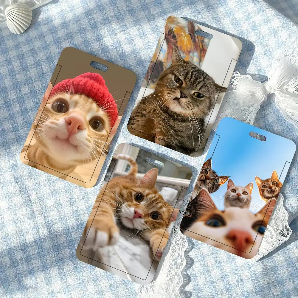 Kitty Cute Cat Meme Funny Lanyard Card Holders Student ID Card Holders Neckband Card Holders Access Control Accessories Gifts