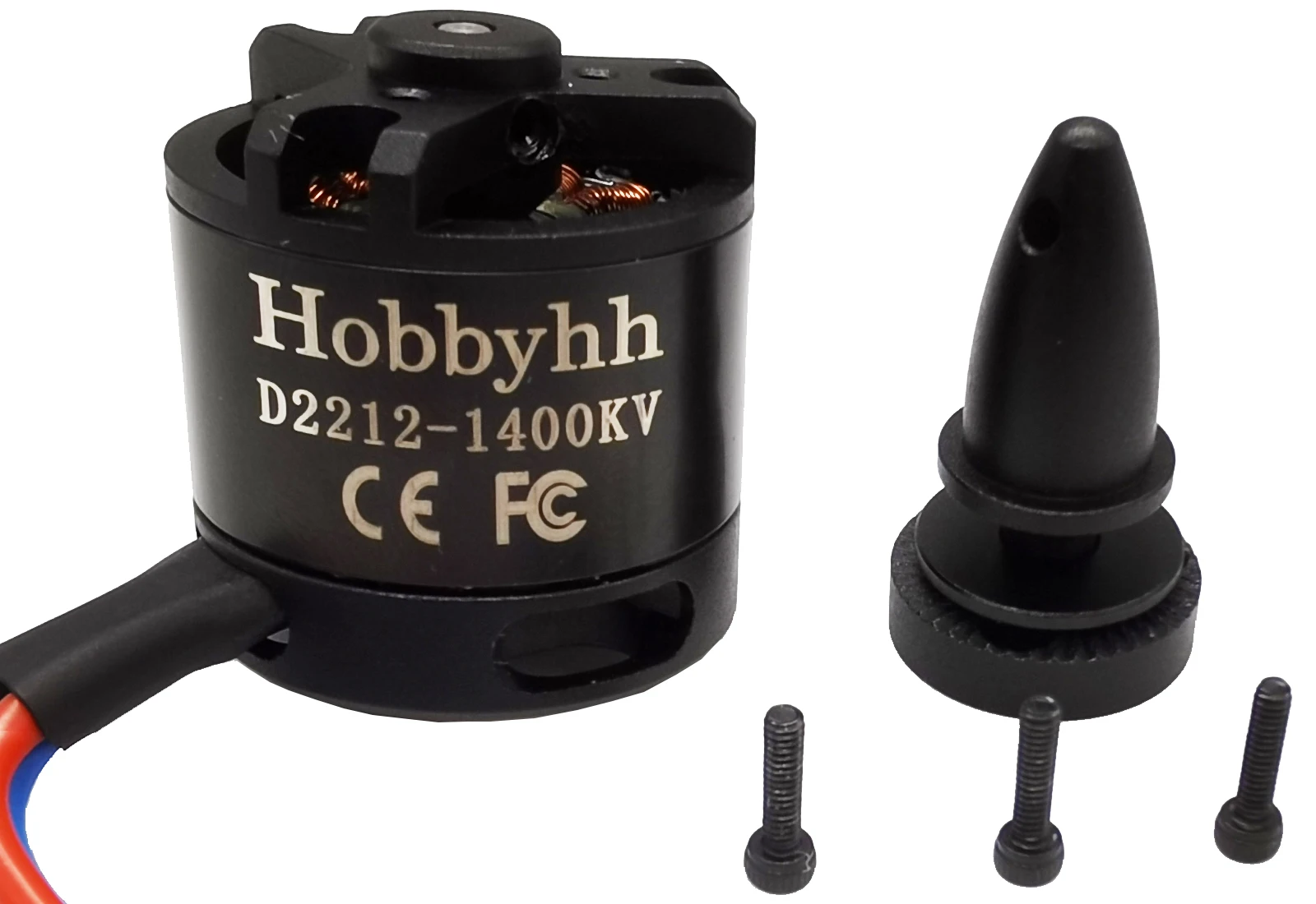 Hobbyhh 2212 Brushless Motor kv1400 Supports 2-4s and Suitable for Forward Pull and Push Back Fixed Wing Aircraft/Gliders