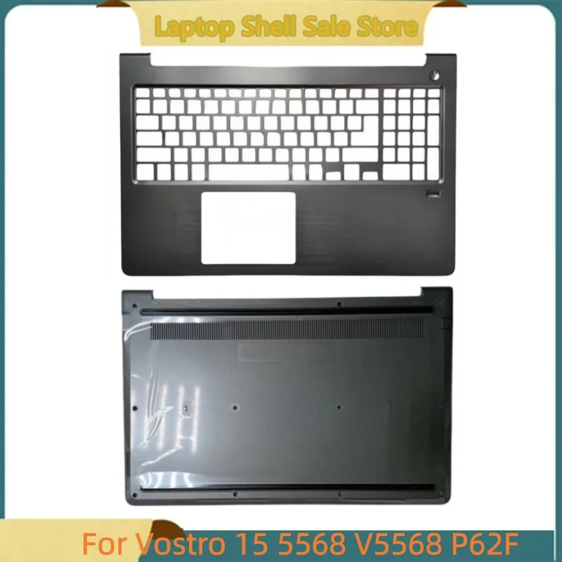 New Laptop Case For Vostro 15 5568 V5568 P62F Upper Case Palmrest Cover C shell Gray/Bottom Base Cover Lower Case