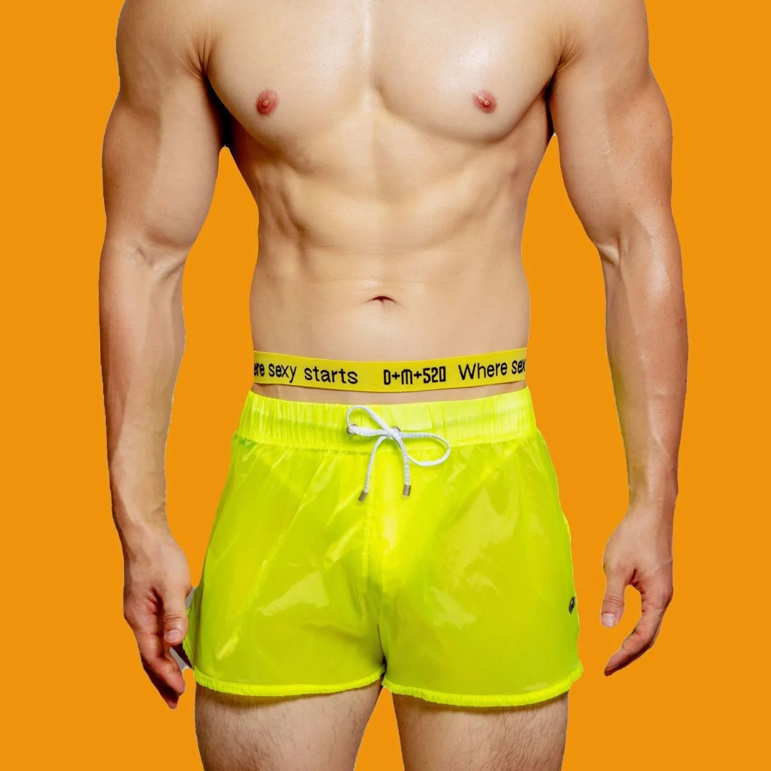 Men's Underwear Quick-drying Home Pants Transparent Thin Boxer Pants Solid Color Fashion Pajamas Shorts