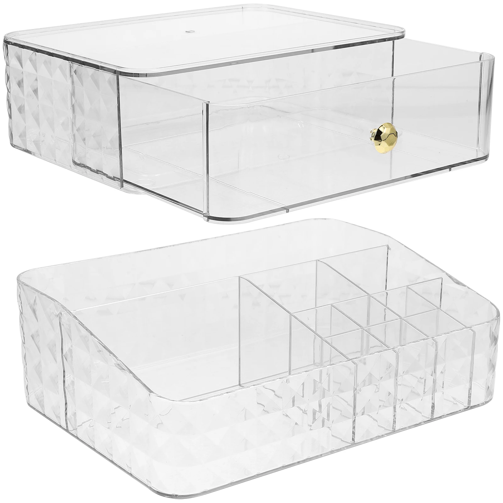 

Makeup Organizer Storage Rack Clear Drawers Desktop Transparent Holder Case Office Storage Box
