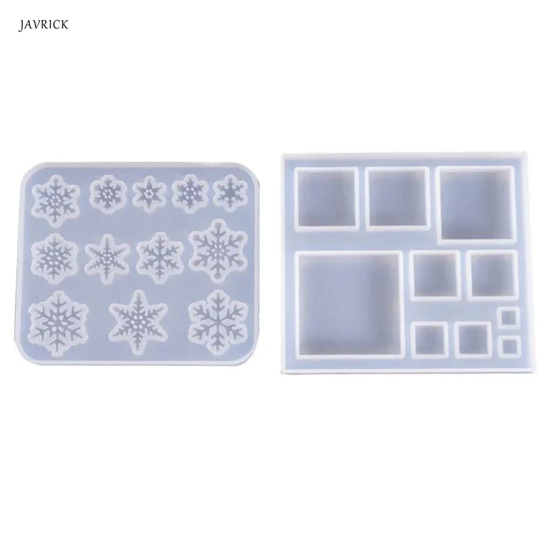 Silicone Molds Snowflake Square Jewelry Mold DIY Jewellery Making Accessories UV Resin Tool