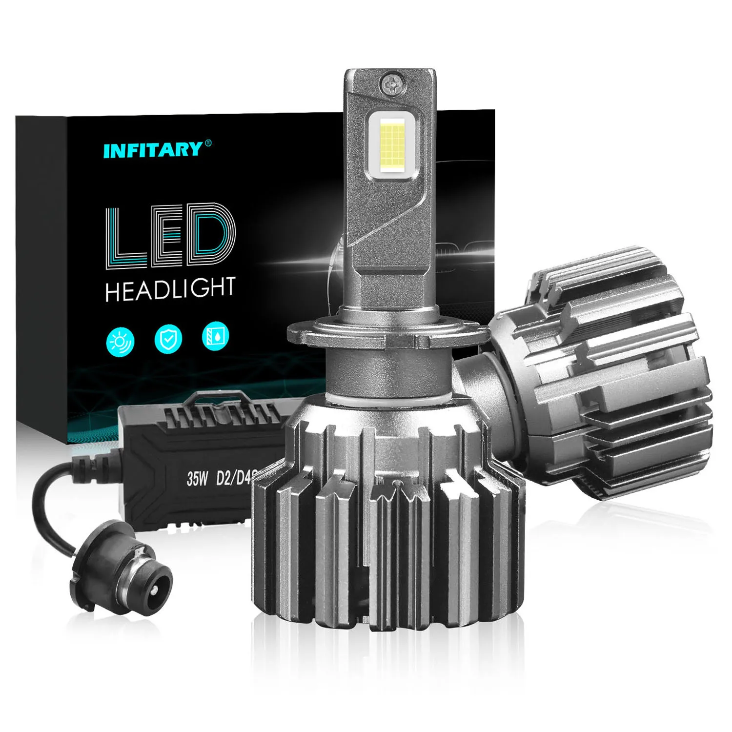 2PCS D2S D2R Led He… - image