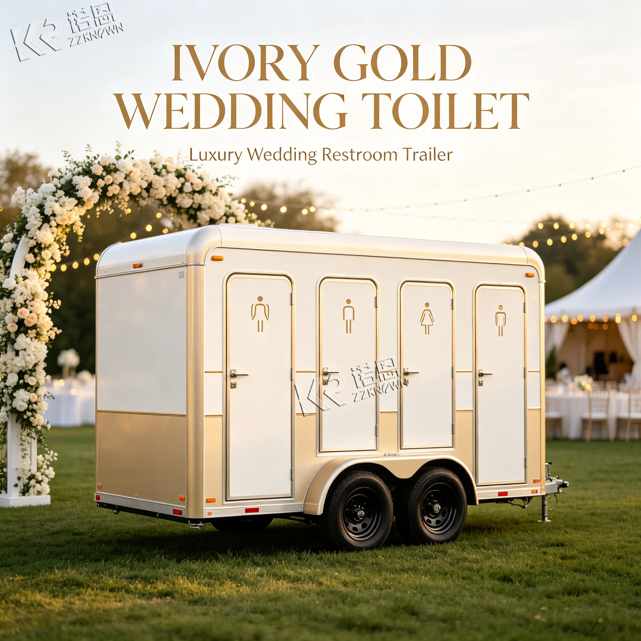 Portable Toilet Cabin with Shower Mobile Bathroom Unit for Outdoor Weddings Festivals Campsites and Event Rental
