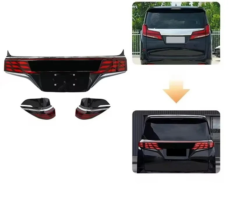 For 2024 for  Alphard Full LED Taillights New Condition with Red Lens for Upgrade or Replacement