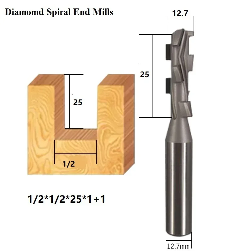 Diamond/Woodworking Spiral Knife/CNC Carving Cutting Knife