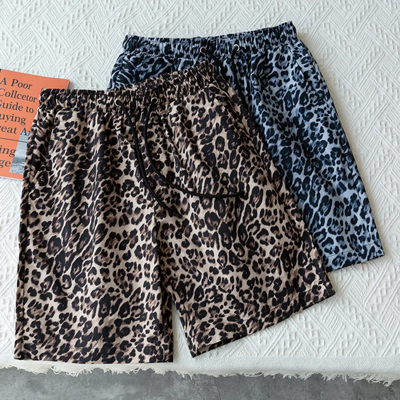 

Casual Leopard Shorts Men 2023 NEW Summer Comfortable Clothes Beach Man Breathable Gym Short Trousers 5XL 6XL 7XL