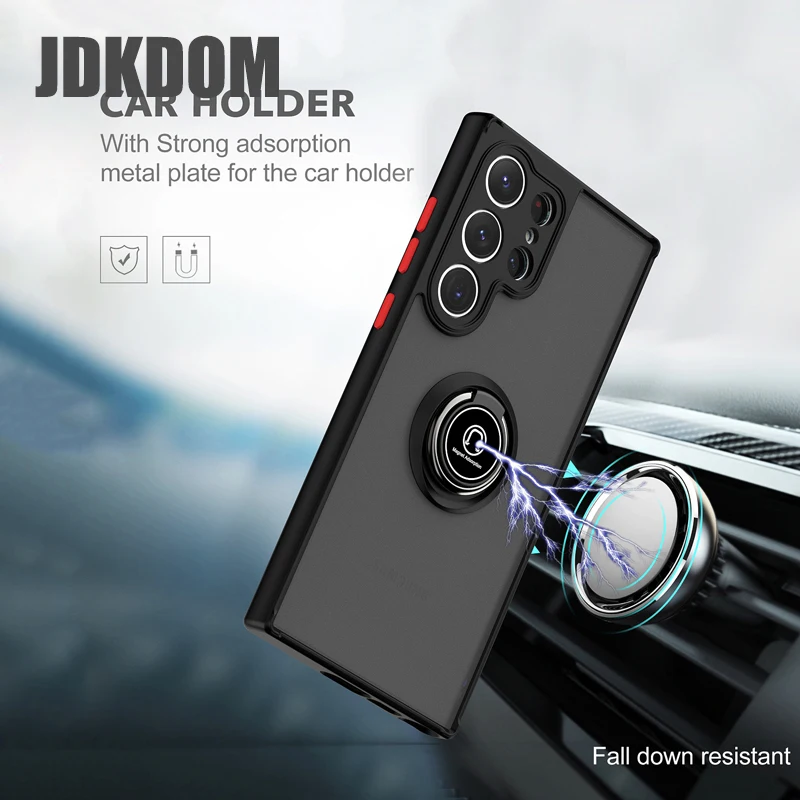 JDKDOM-funda de teléfono con soporte magnético para Samsung Galaxy S25FE S25 Edge S24 S23 FE Plus Note 20, funda con soporte de anillo Ultra a prueba de golpes