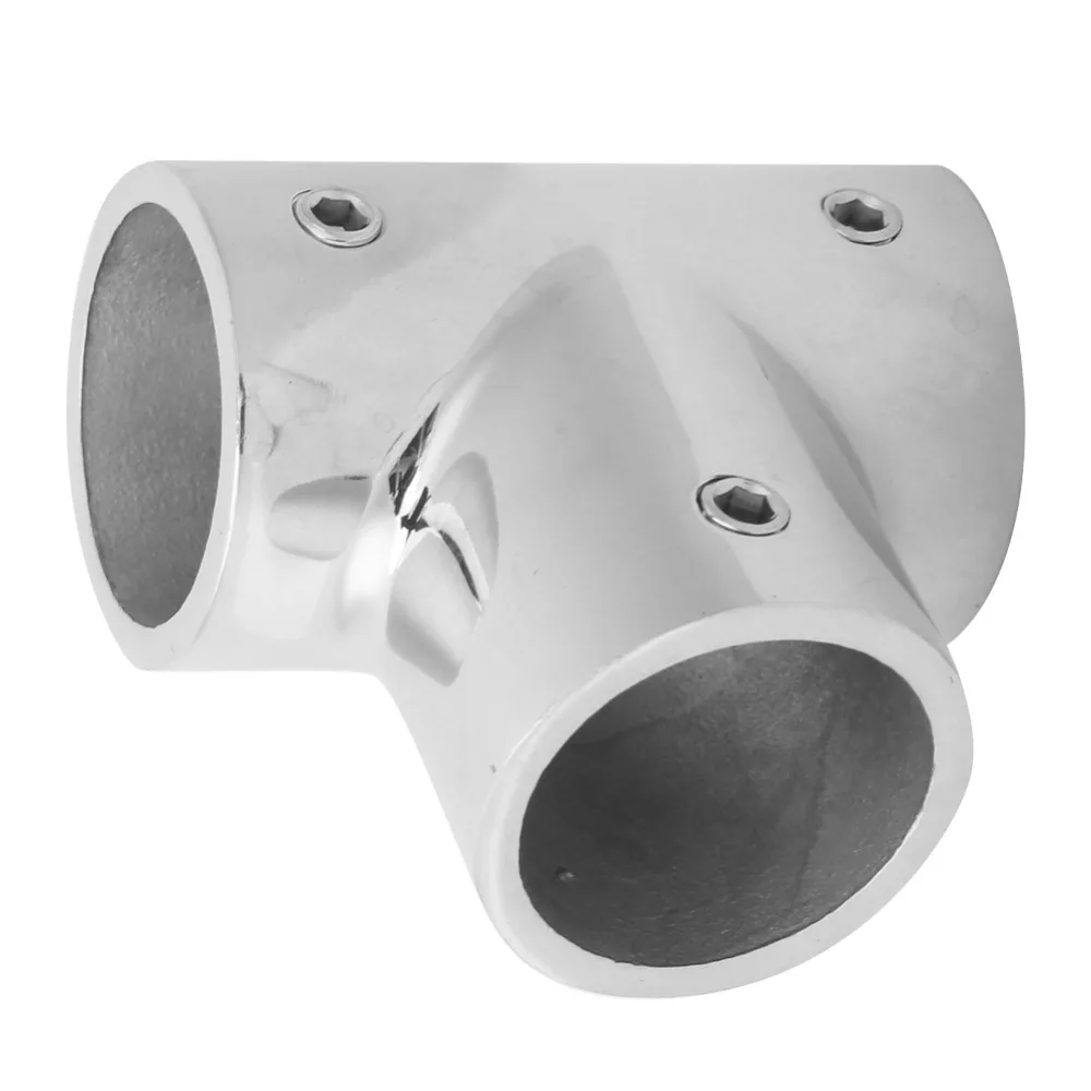 

316 Stainless Steel Boat Handrail Tee Polished 90 Degree Pipe Connector Marine Grade Marine Pipe Connectors