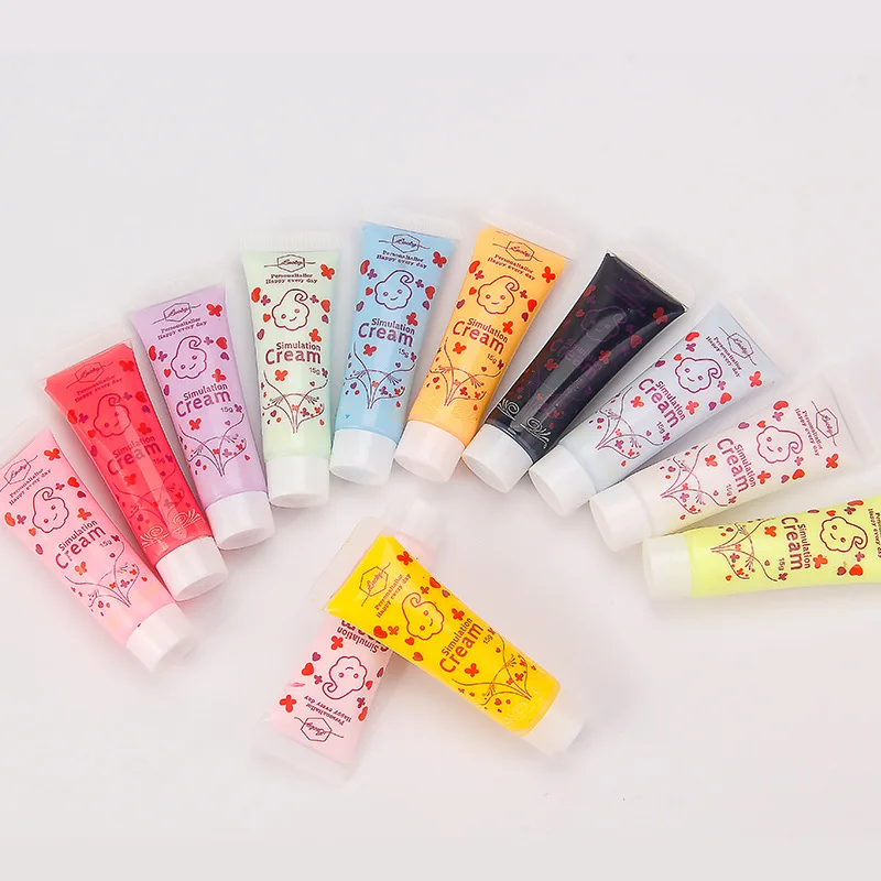 15g Deco Cream for DIY Crafts Simulation Decor Cream for Phone Cases Hair Clips, Kuka Cards Deco Disc Handmade Ornament Supplies