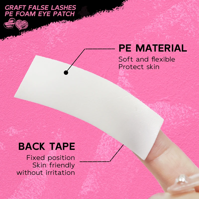 110pcs Foam Under Eye Pads for Eyelash Extension Easy Remove Tape PE Tape Makeup Stickers Painless Lash Supplies