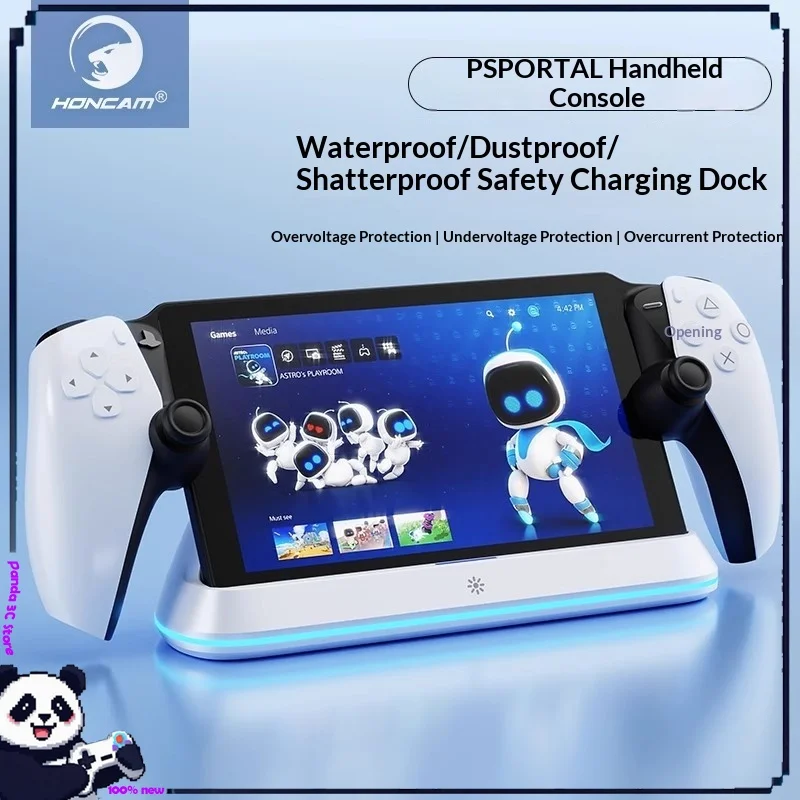 

Honcam Ps5 Portal, портативная консоль, зарядная база, Rgb, безопасная и быстрая зарядка, светодиодный паровой кронштейн для ПК Ps5, периферийные аксессуары