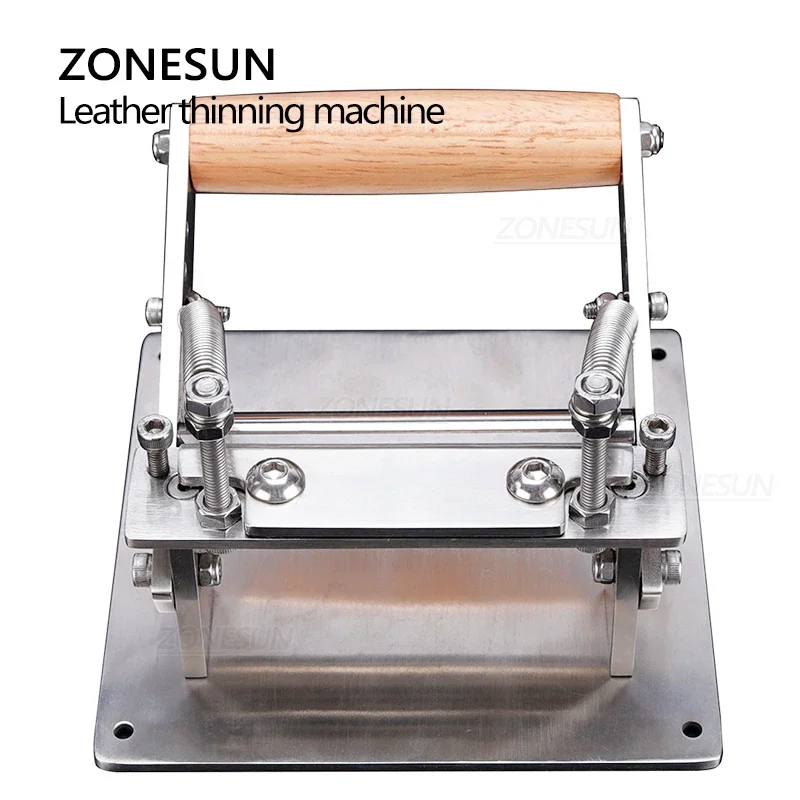 ZONESUN DIY 가죽 제품 수작업 스키버 필링 도구 셔블 스킨 머신 가죽 분리기 베지터블 태닝 핸들 필러