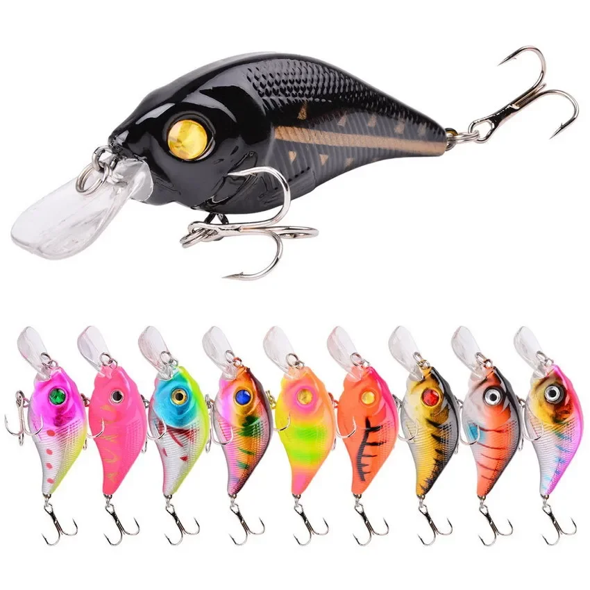 1 PCS Minnow Fishing Lure 45mm 3.8g Crankbait Hard Bait Topwater Artificial Wobbler Bass Japan Fly Fishing Accessories