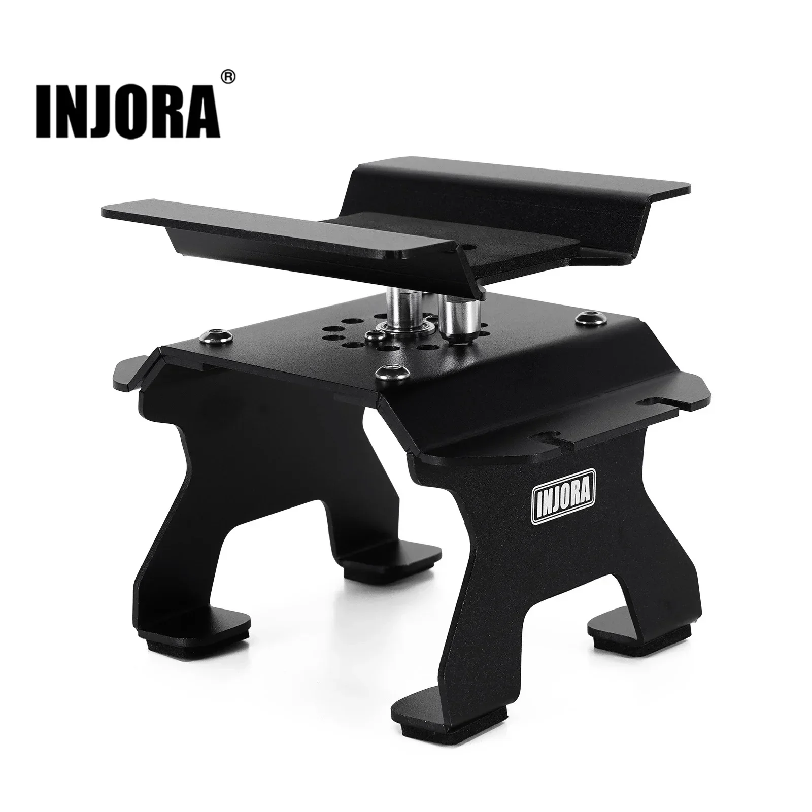 INJORA Aluminum RC Car Stand with Shock Holder for 1/24 1/18 RC Crawler SCX24 TRX4M FCX18 FCX24