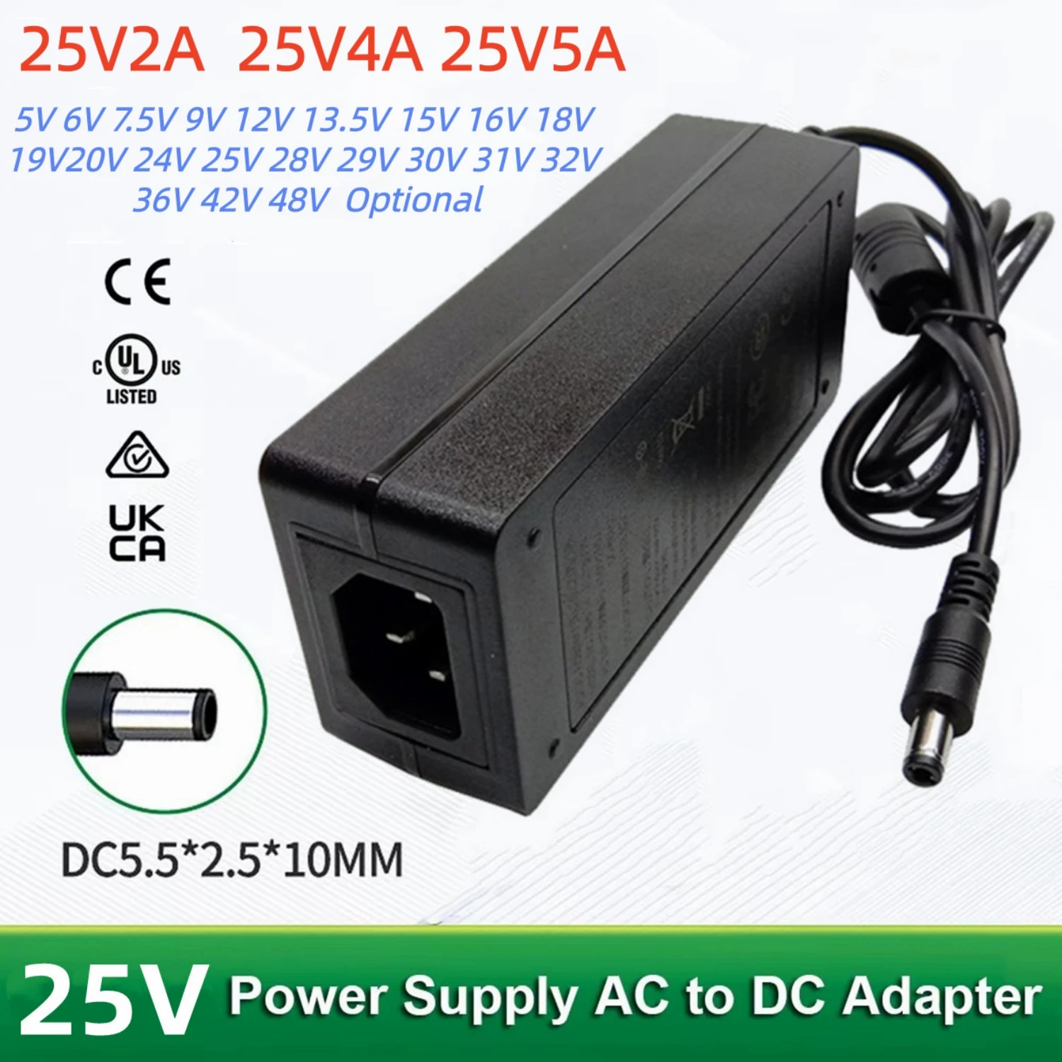 AcDc Power Adapter 24V Power Supply 25V 12V 15V 16V 18v 28V 32V 48V 36V 5A 29V 3A 1.5A 42V 2A 2.5A 20v 4A 4.5A 19V 4.7A 6A 6.32A