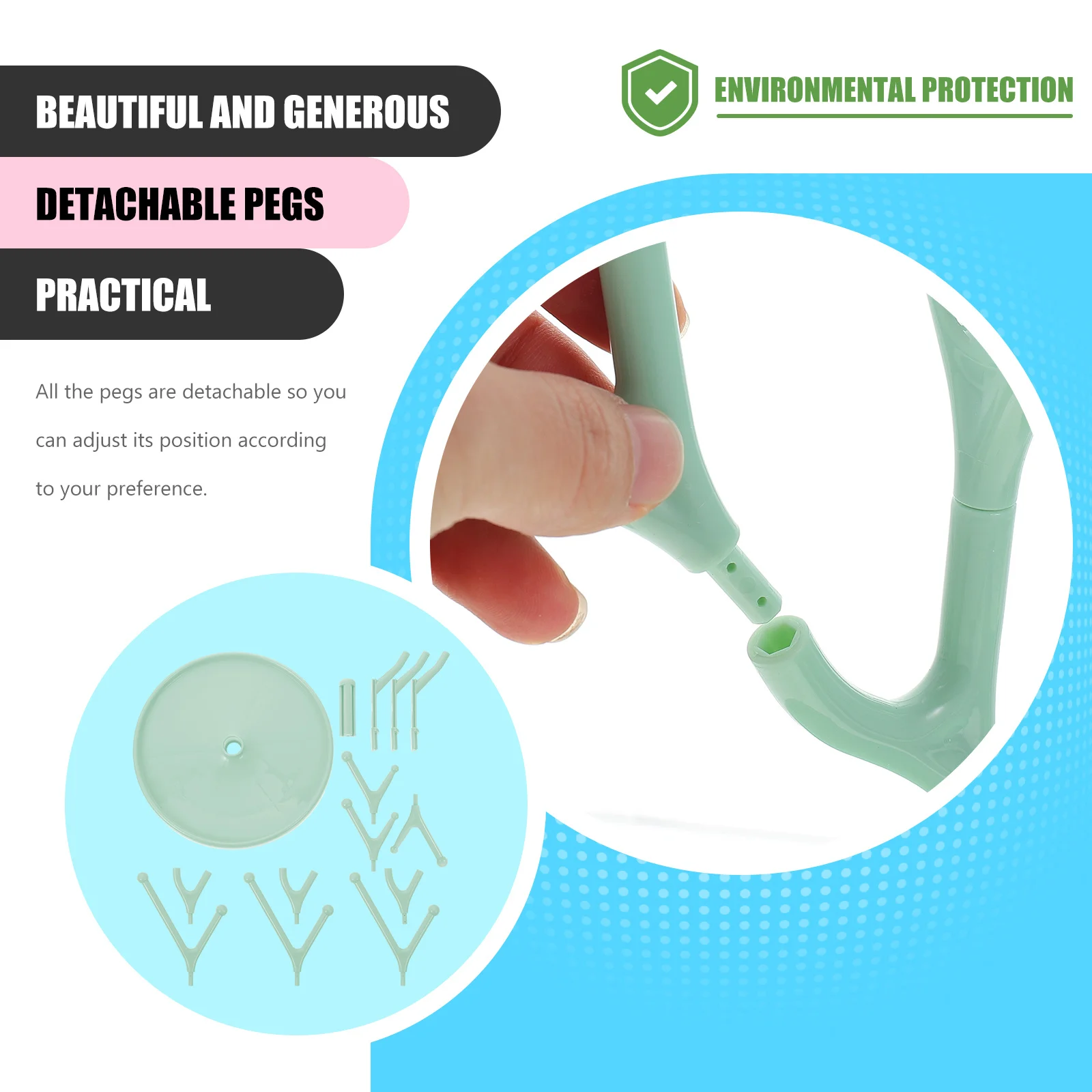 رف زجاجات الأطفال، قابل للفصل، متين وسهل التصريف، أوتاد قابلة للتعديل، مادة آمنة، ملحقات منزلية #2