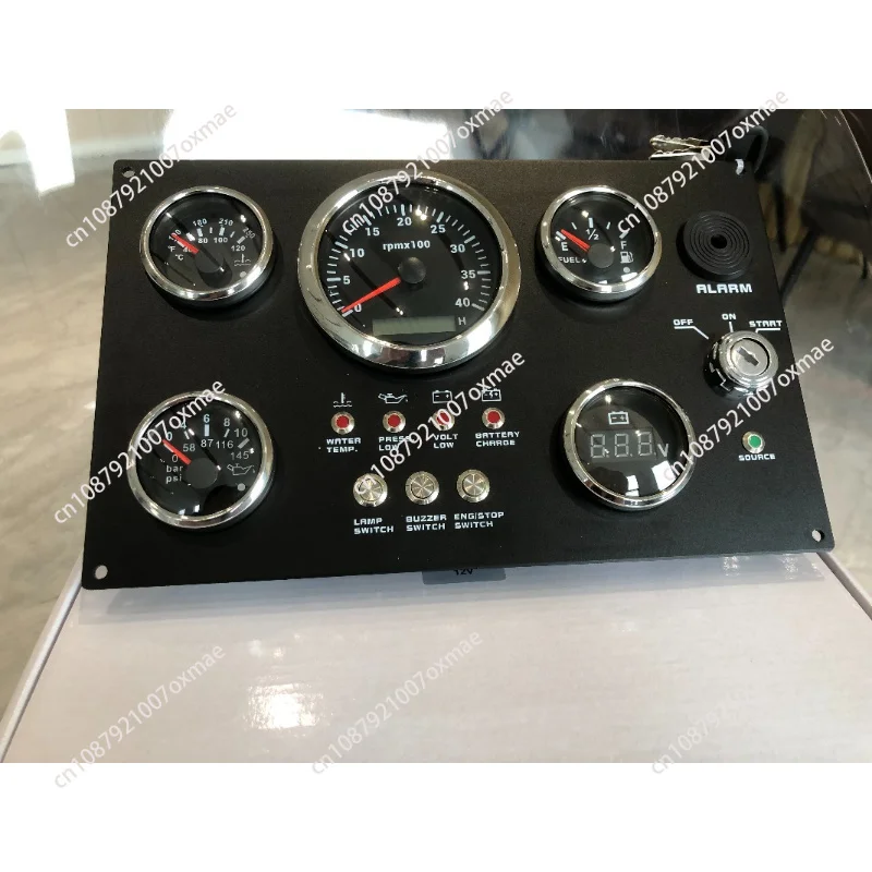 Engine Control Panel, Marine Diesel Engine Instrument Dashboard, Boat Gauge Panel Accessories