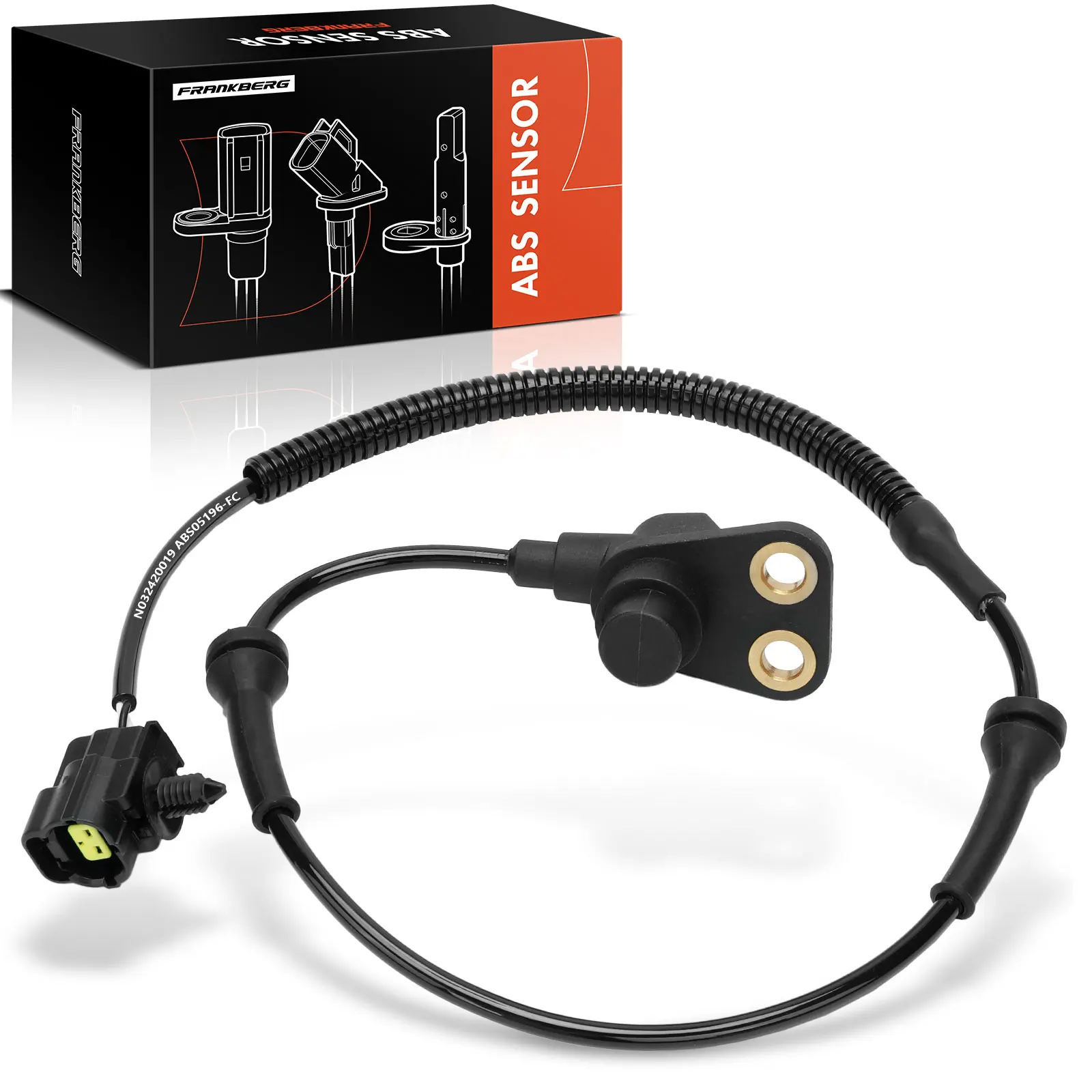 Frankberg 1x ABS Sensor Vorderachse Rechts für Chevrolet Matiz M200 M250 Spark 0.8L 1.0L Bj ab 2005 96456815 60957