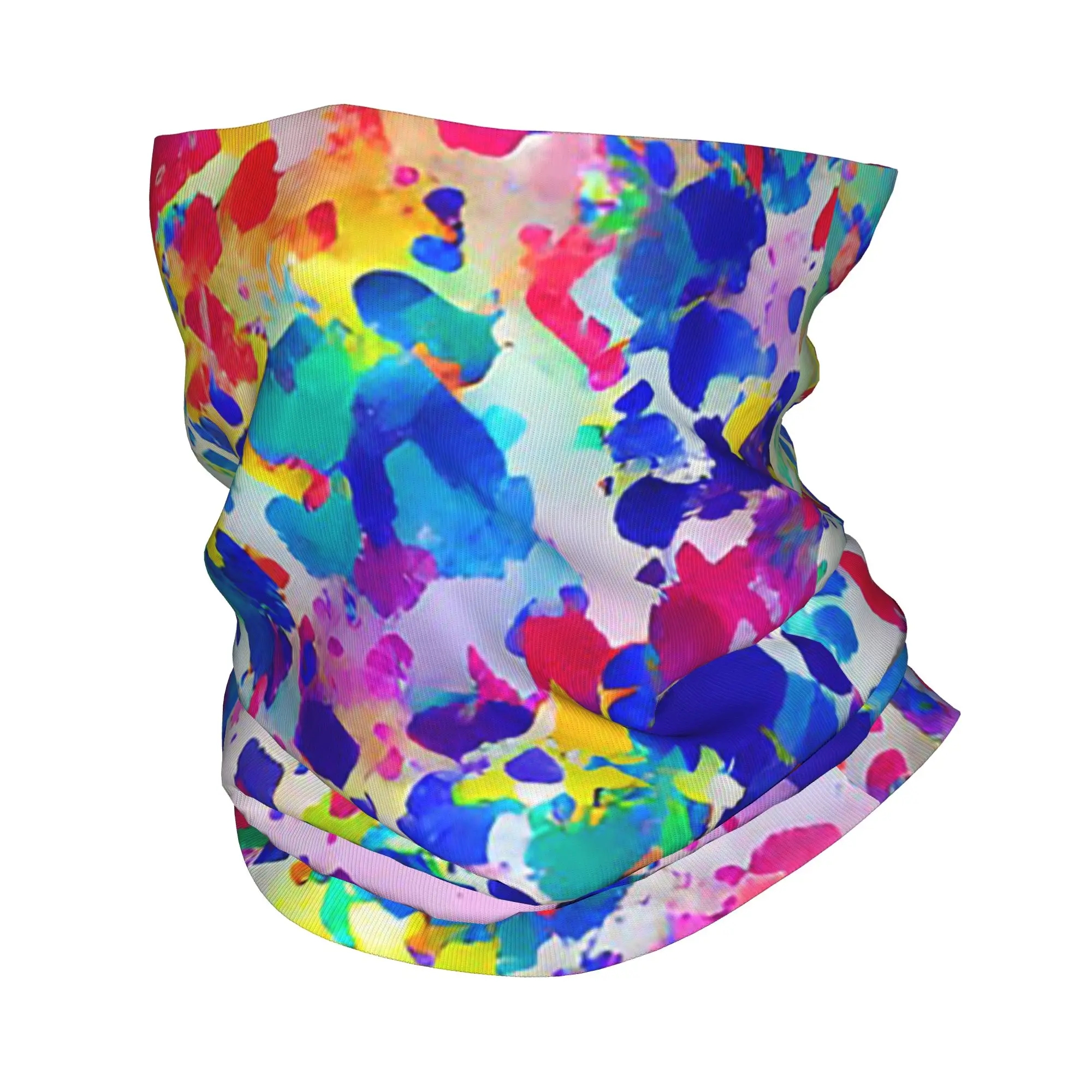 

Бандана с цветными вкраплениями, шарф-труба с принтом, теплая маска для лица, для занятий спортом на открытом воздухе, для мужчин и женщин, для взрослых