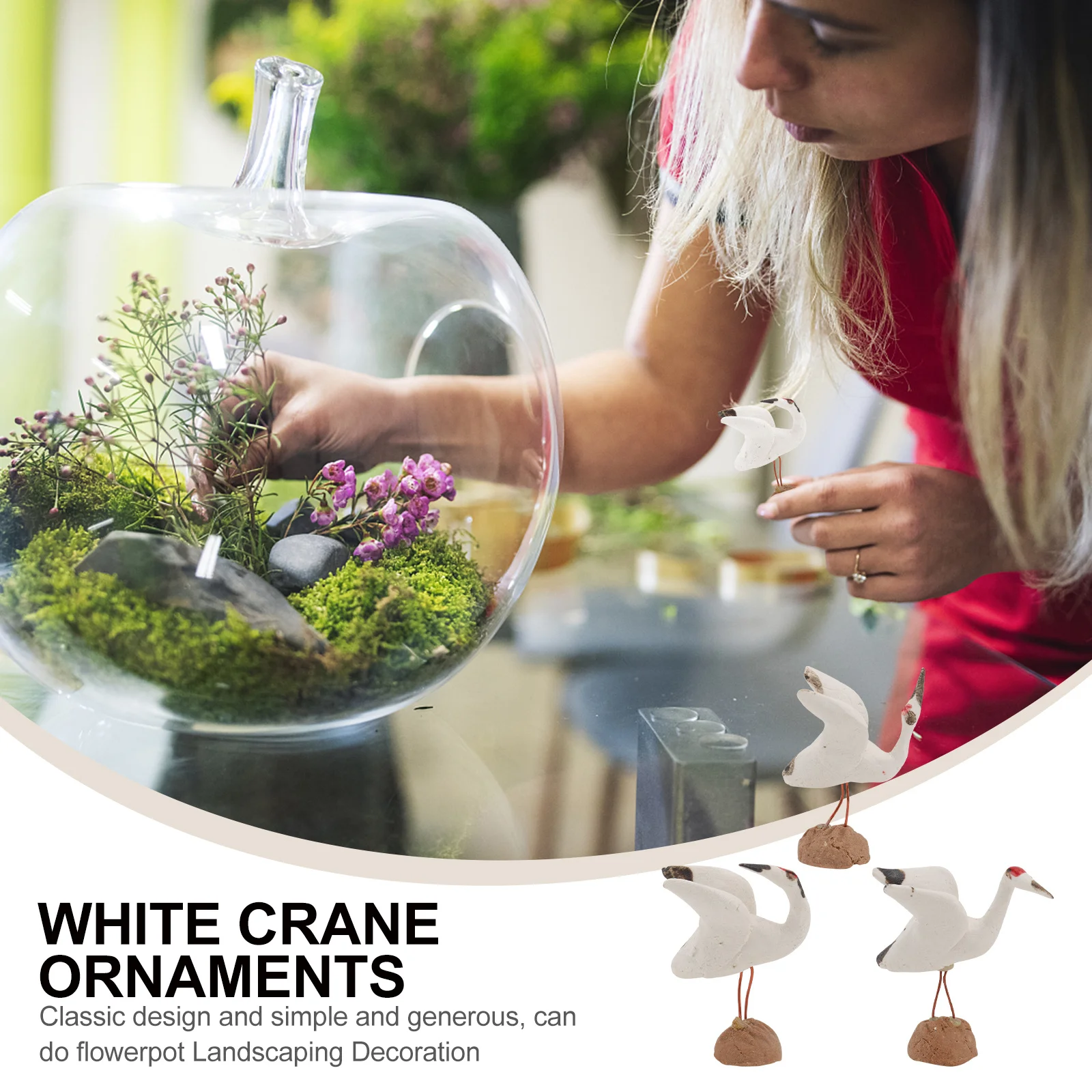 

3Pcs Mini Garden Bonsai Decor Ceramic Craft Ornament Fairy Garden Decoration Micro Landscape Accessory Plant Pot Decoration