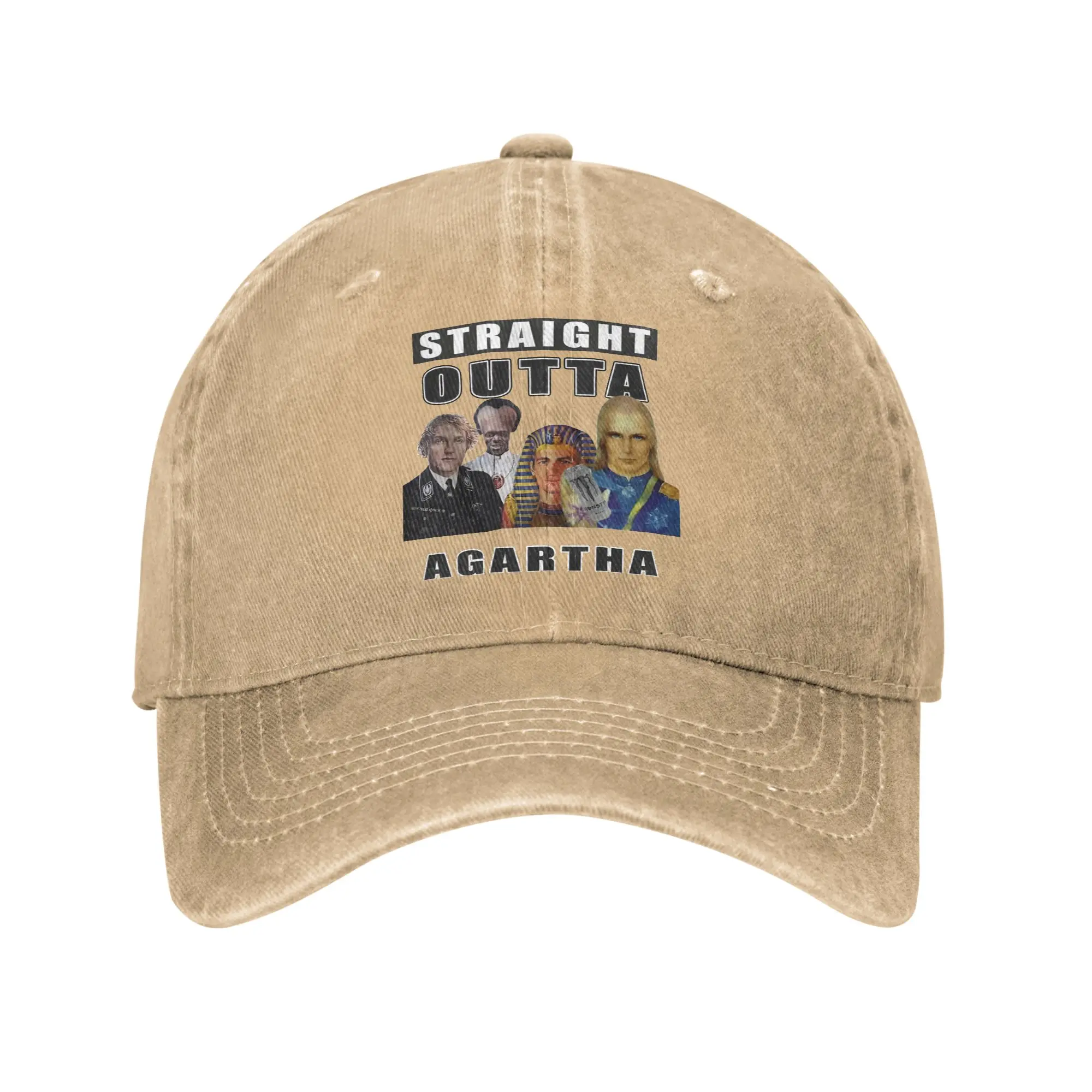 Funny Straight Outta Agartha Hollow Earth Parody Casual Baseball Cap Summer High Quality Men Women Fashion Snapback Cap