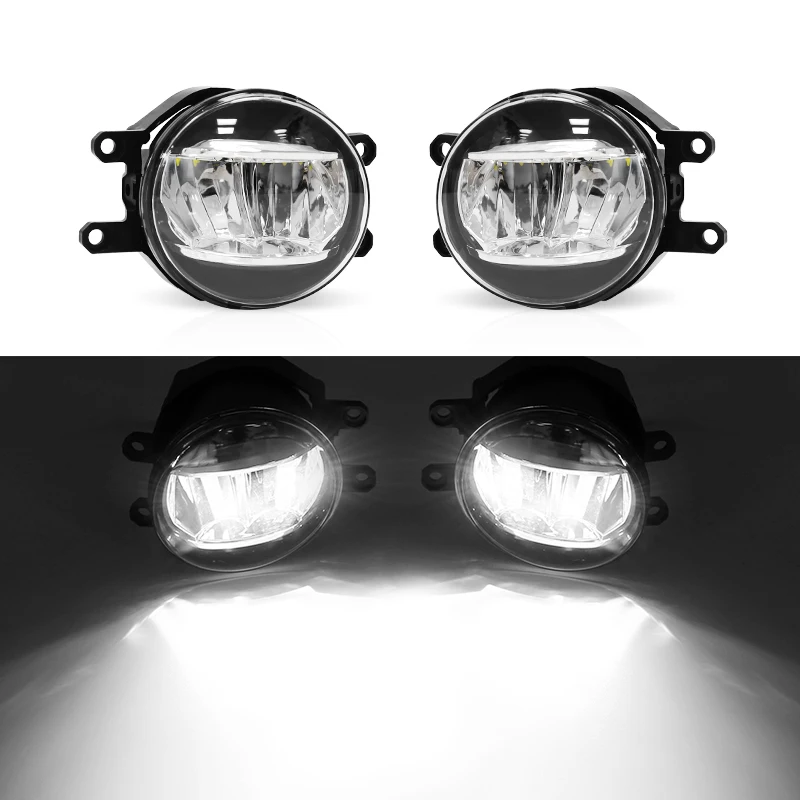 

GEFENSI светодиодные противотуманные фары для Toyota Camry Corolla RAV4 AXIO Lexus Tacoma Highlander Yairs Vitz Prius дневные ходовые огни Waterpr