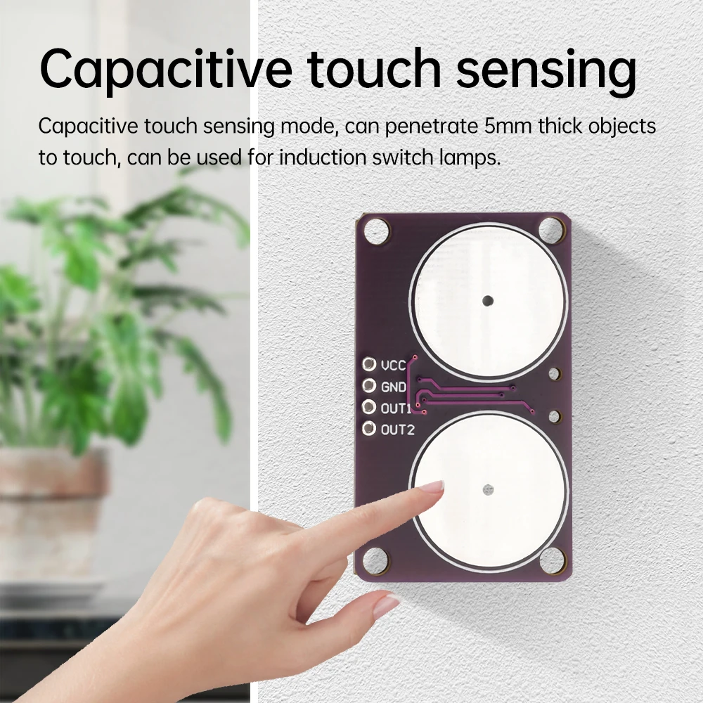 Dual Button Touch Module Capacitive Touch Proximity Sensor Module Keyboard Approximately 0-5mm For Arduino