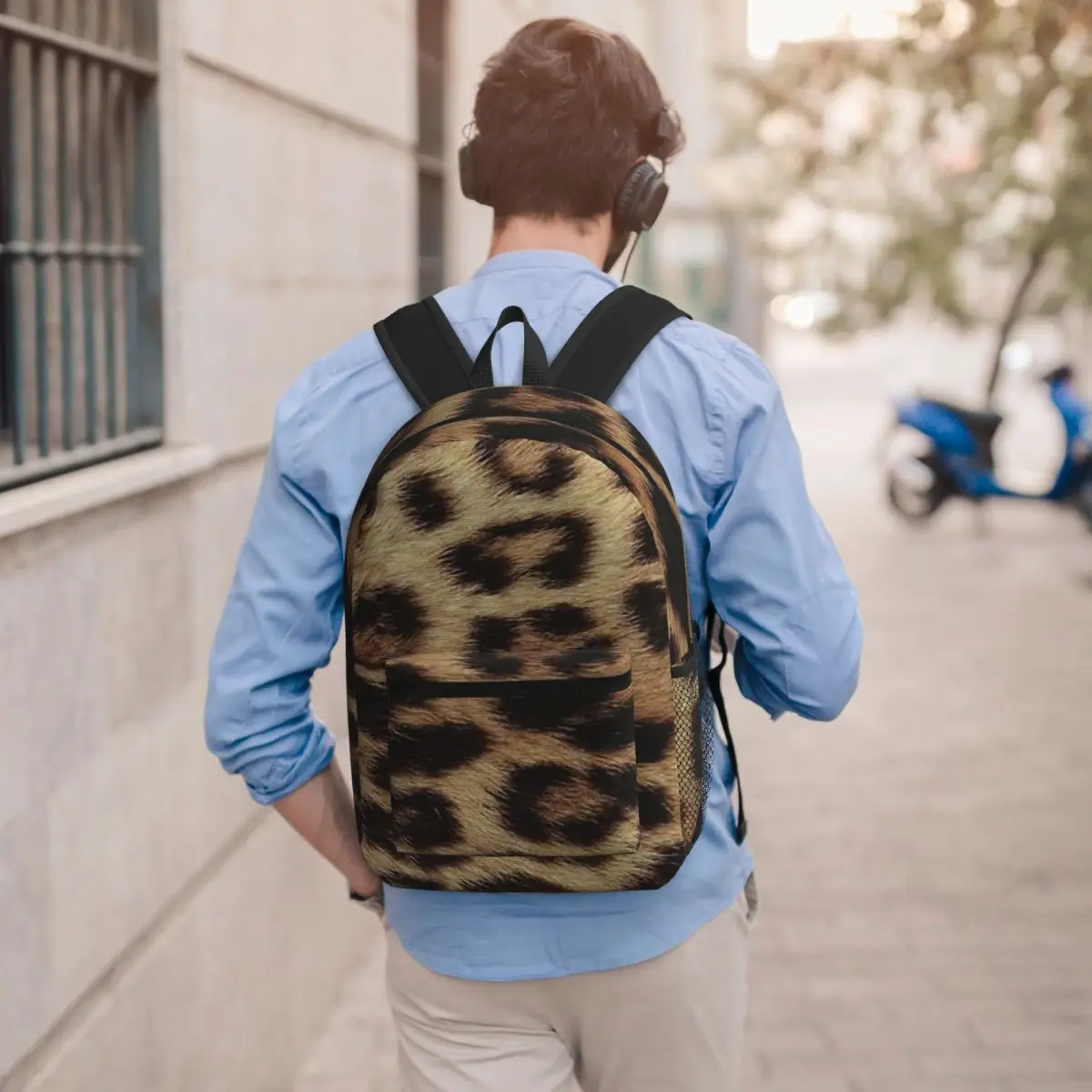 

Leopard Cheetah Fur Hide Animal Fur Pattern Backpack Boys Girls BookBag Children School Bag Computer Shoulder Bags for Men Women