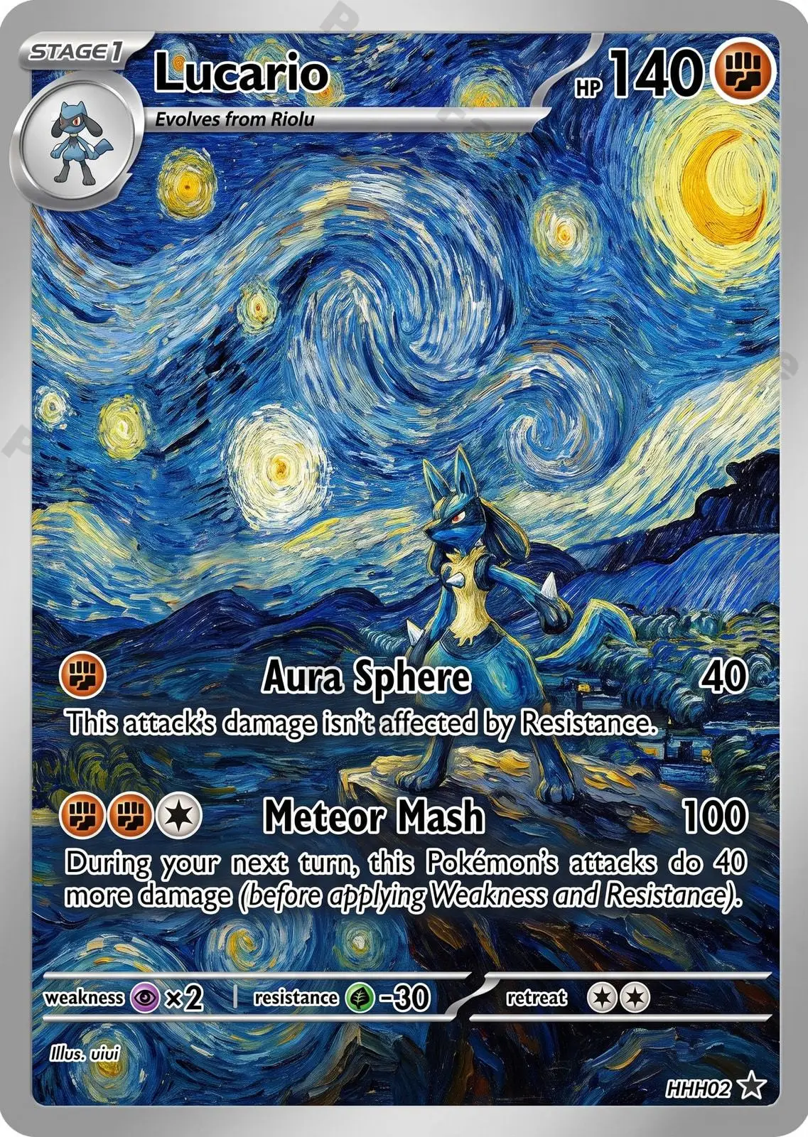 5Pcs PTCG Cards PTCG Oil Painting Style Custom Lucario Gardevoir Jirachi Mewtwo Collection Cards Rare Cards Set PTCG Gift