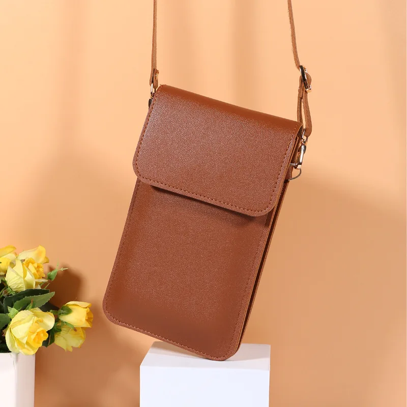 Bolso cruzado pequeño para mujer, Mini bolso de hombro de cuero mate, bolso de mano para teléfono