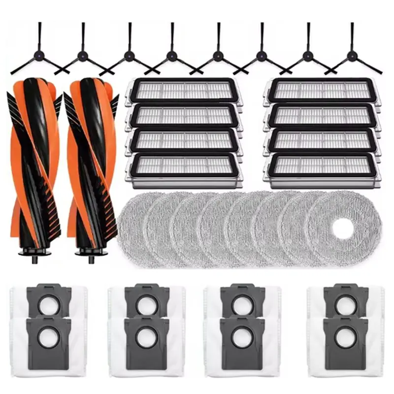 

A67Z 34PCS For Cecotec Conga X70 Vacuum Cleaner Replacement Accessories Vacuum Main Side Brush HEPA Filter Mop Pad Dust Bag