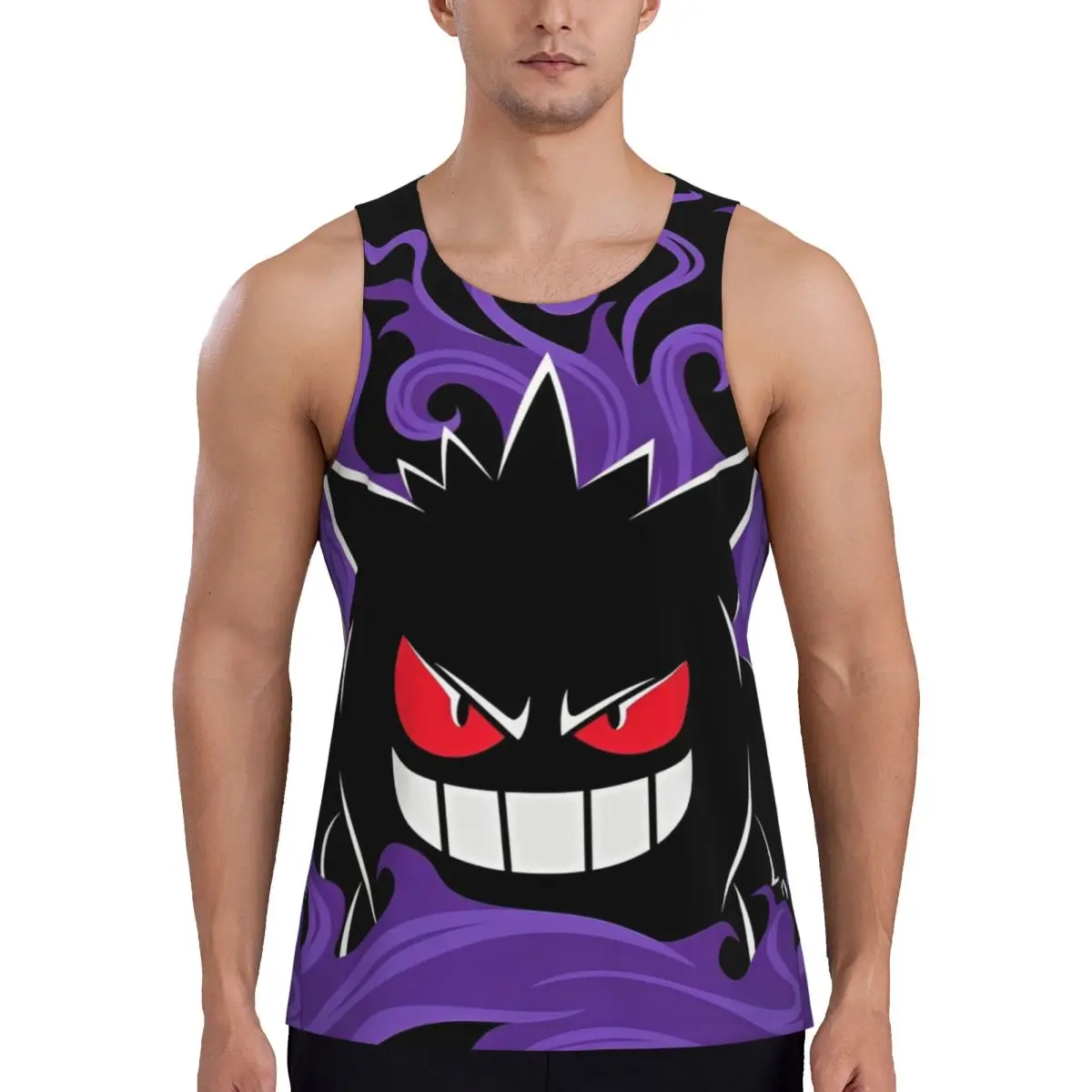 Niedliche Cartoon Manga Poke-Mon Sportliche Tanktops Pokemon Ärmellose Unterhemden Bodybuilding Fitness Gym Sommer Weste