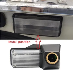 HD 1280*720P Reversing Backup camera for Toyota Land Cruiser Prado Lc200 V8 ZX V8,License Plate Light Rear View Golden Camera