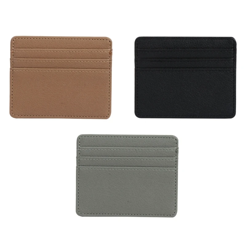 E74B PU Leather Credit Card Holder RFID Blocking Wallet Money for Case for Men Women