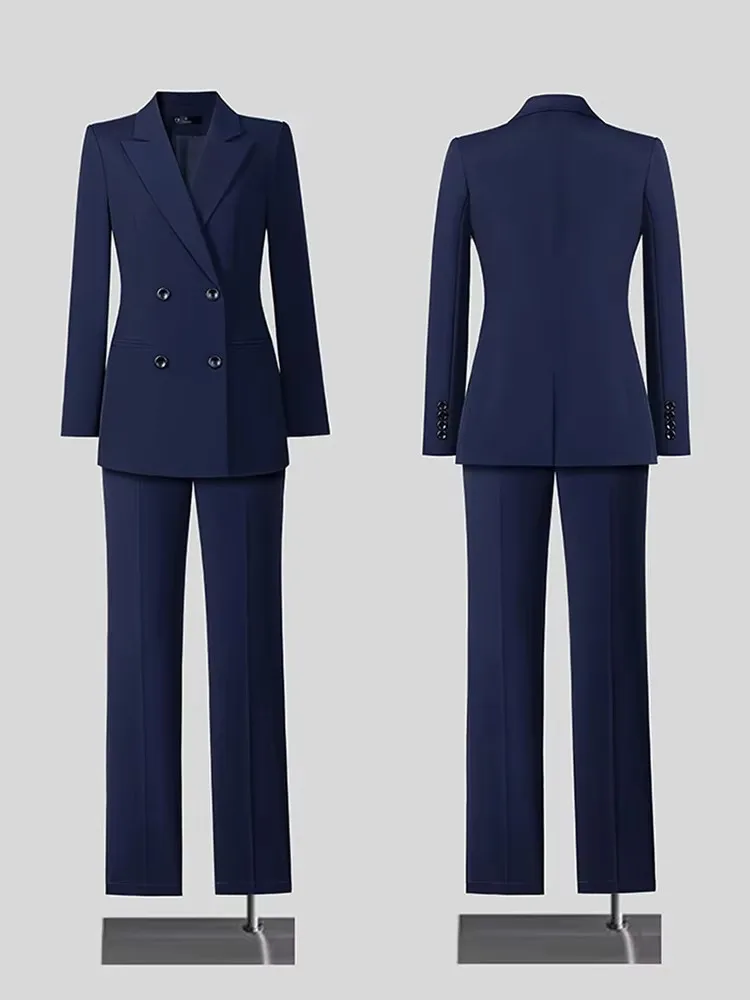 Picture 3: Women Fall Business Pant Suit Long Sleeve Formal 2 Piece Blazer Set Casual Office Work Slim Corset Outfits Elegant Lady Clothing