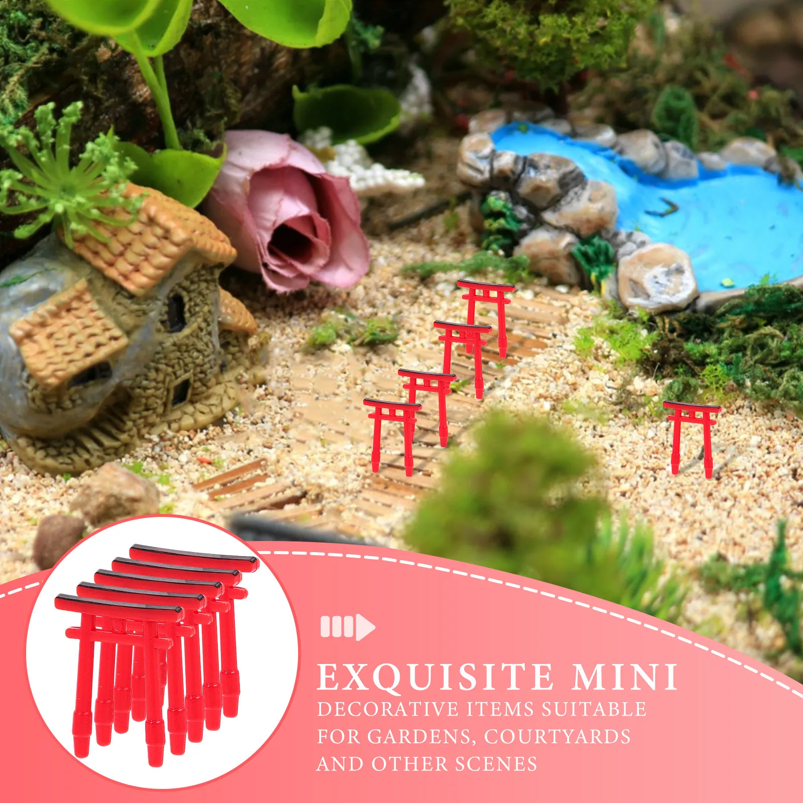 5Pcs Japanese Torii Gate Mini  - Aquarium Fish Japanese recension och pris