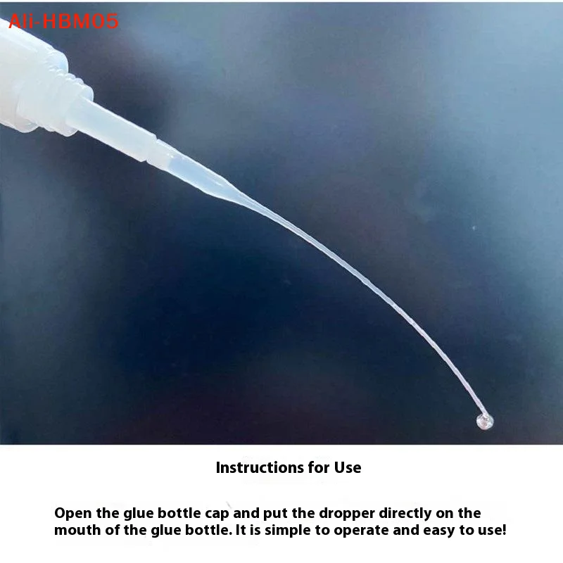(HB05) 100pc Micro-Tips Glue Extender Precision CA Glue Applicator 7cm Glue Tip Plastic Glue For Improve Accuracy Of Glue