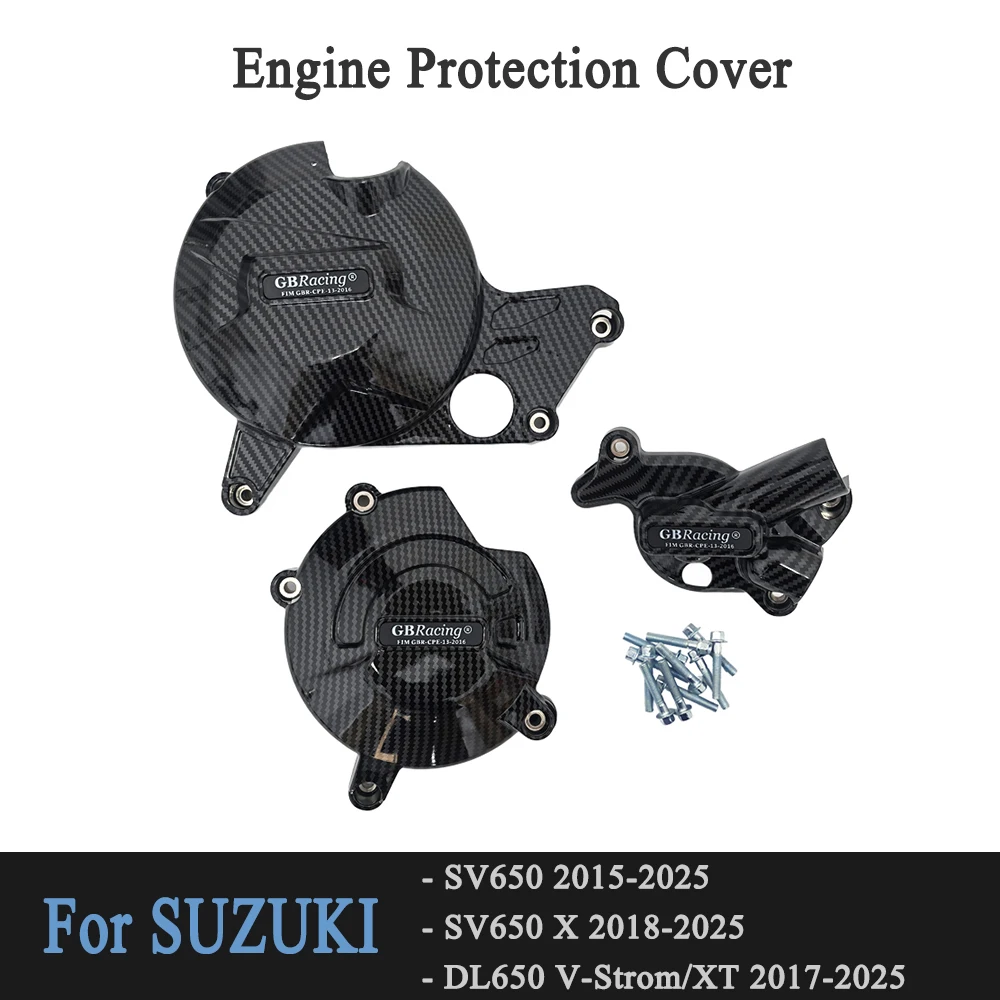Gbracing Per Suzuki SV650 2015-2025 Set Coperture Secondarie Motore: Copertura Alternatore, Copertura Frizione, Copertura Pompa - Kit