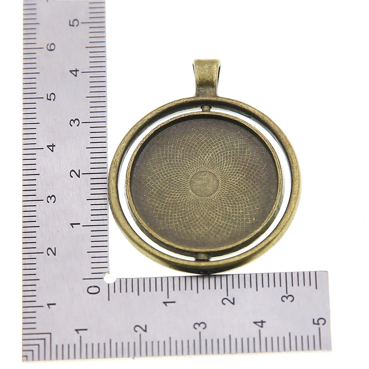 50pcs 40*33mm Retro Rotating Round Plate Pendant Jewelry Making DIY Keychain Pendant Sweater Chain Jewelry Making Accessories