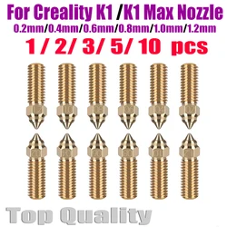 Сопло Латунное для 3D-принтера Creality K1/ K1 MAX, 0,2/0,4/0,6/0,8/1,0/1,2 мм, 1/2/3 шт.