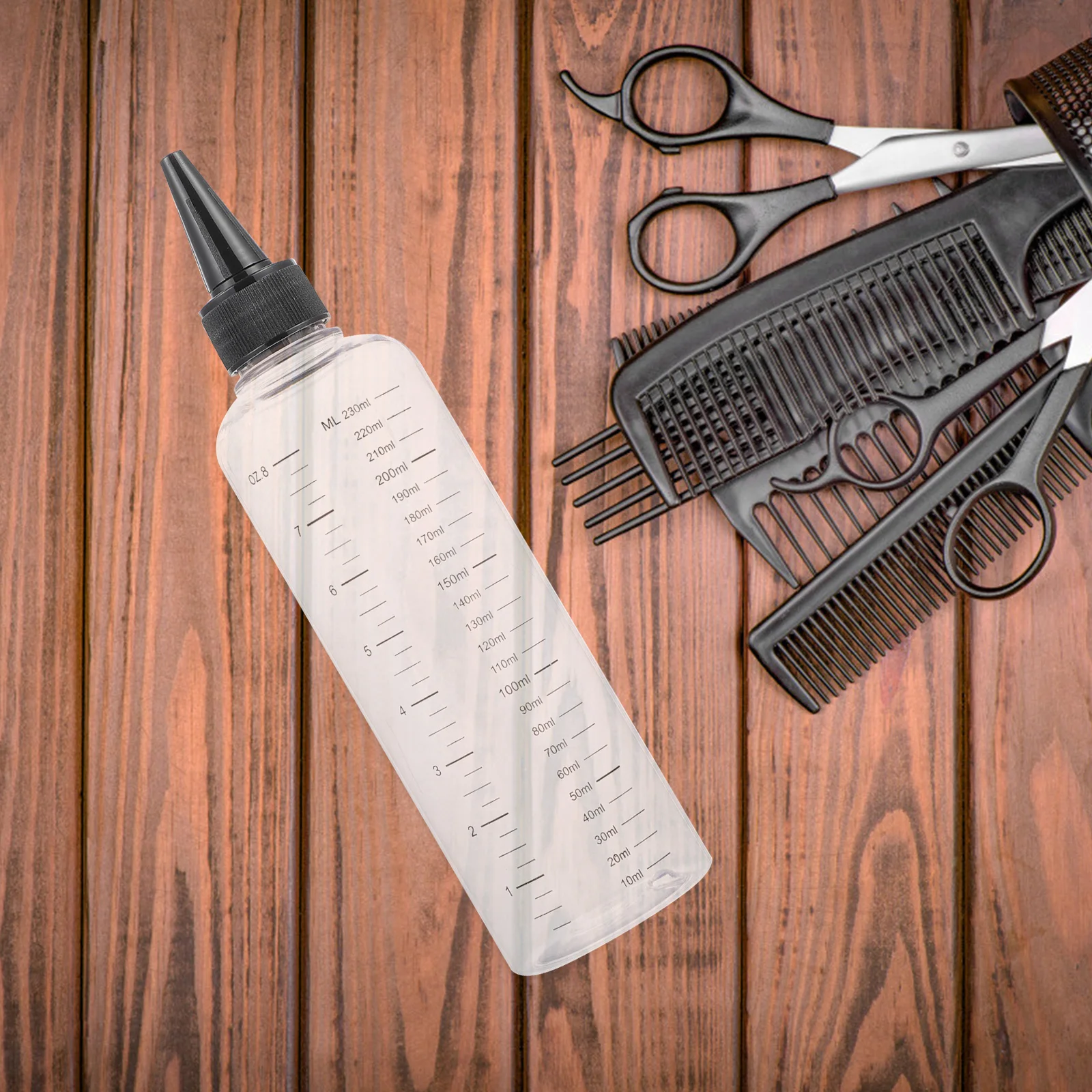 

12Pcs Hair Dye Squeeze Bottles Pointed Mouth Pet Scale Applicator Bottles for DIY Hair Coloring Dispensing Liquid Hairdressing