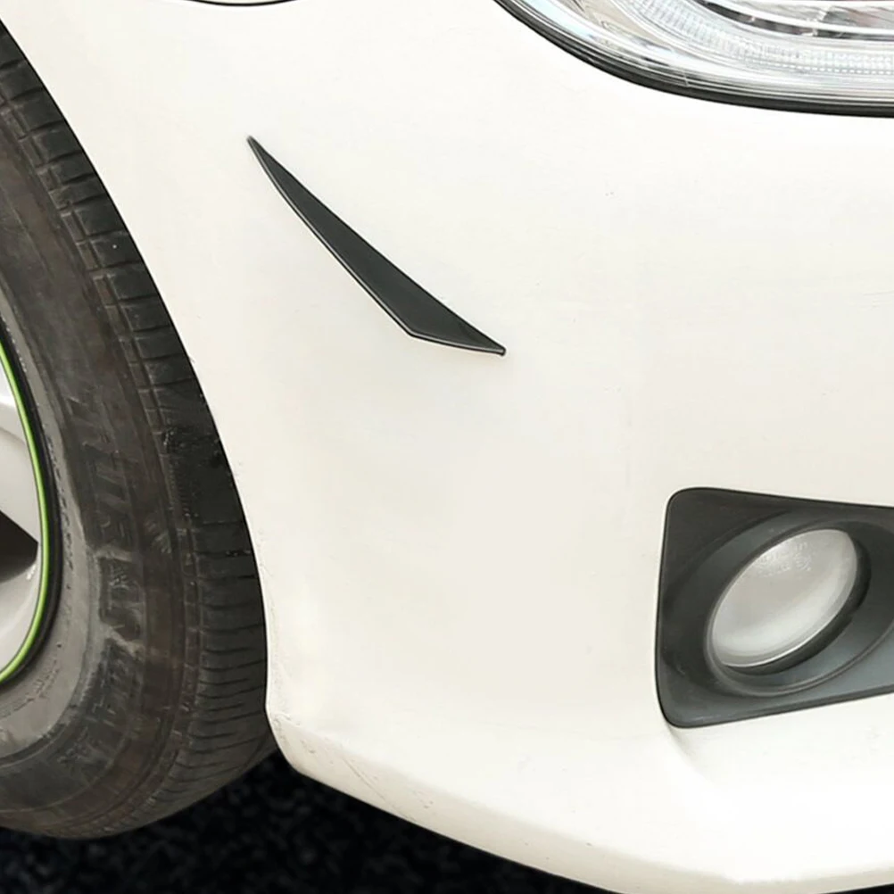 

4pcs Carbon Fiber Pattern Wind Knife Rear Bumper Spoiler Abs Auto Exterior Decoration Durable Vehicle Tail Accessory For Car