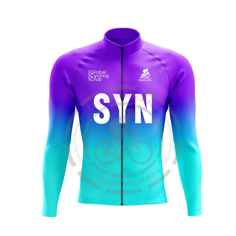 New SYN Cycling Jersey Spring and Autumn Men Long Sleeve Cycling Shirts MTB Bike Tops Breathable Quick-Dry Road Bicycle Clothing