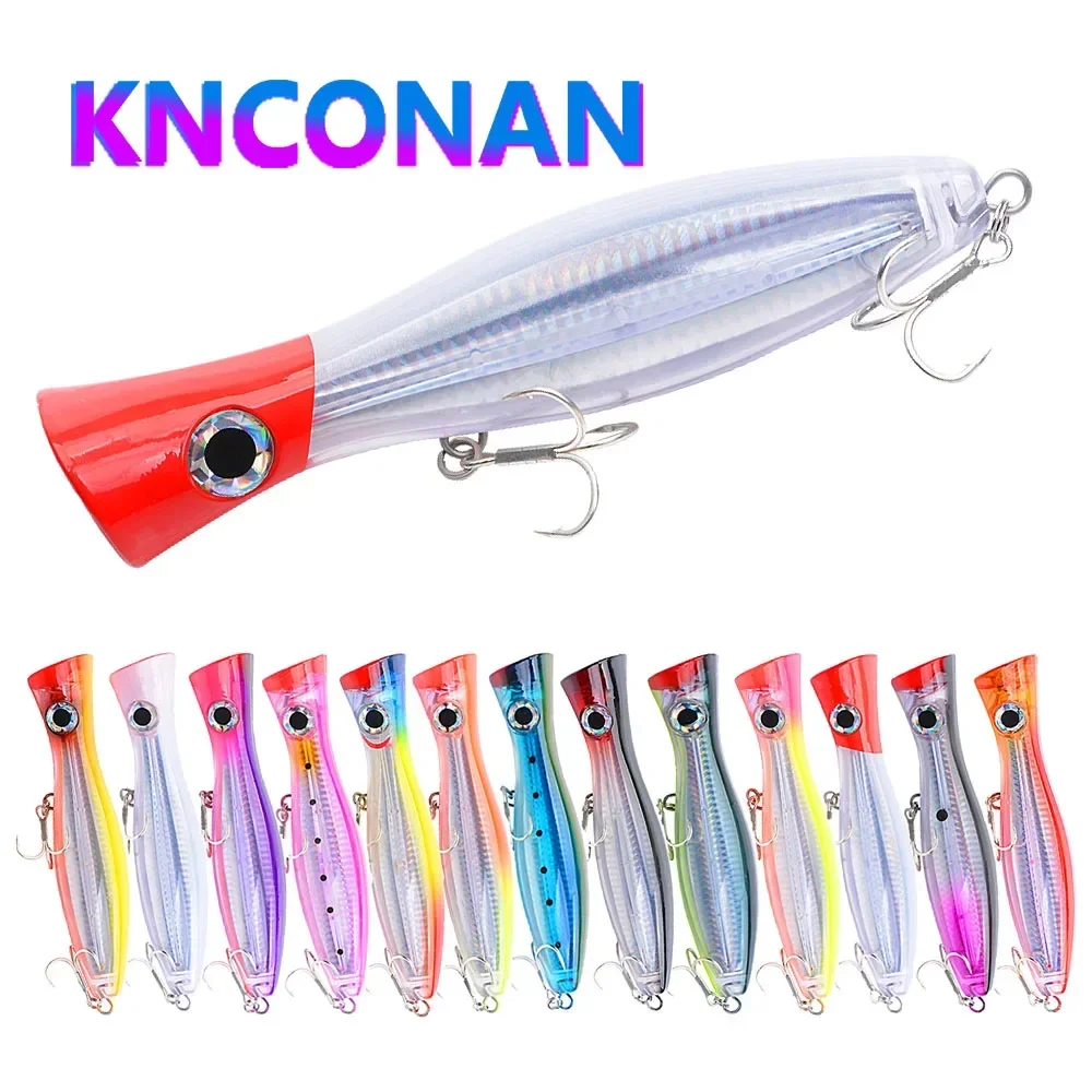 

160mm 80g Topwater Whopper Popper Fishing Lures Artificial Bait Cup Mouth Surface Saltwater Bass Trout Wobbler Pesca Equipment