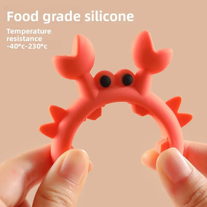Utensil Rest Crab Shaped Silicone Utensil Rest Countertop Ladle Holder Anti-Overflow Stove Top Spatula Holder Kitchen Gadget