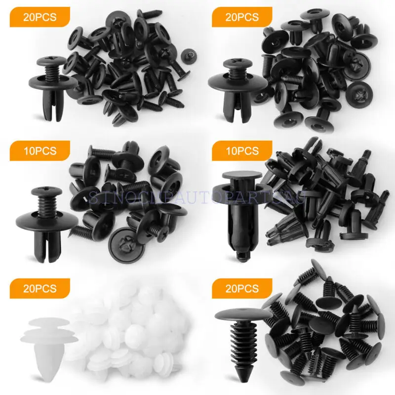 100x Car Body Plastic Trim Retainer Fastener Clips Push Pin Fender Bumper Tool 90467-06017 0G032-50037-A 91503-SZS-003 1605396